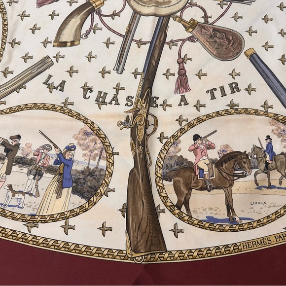 HERMES Vintage Equestrian Print Silk Scarf - Picture 8 of 10